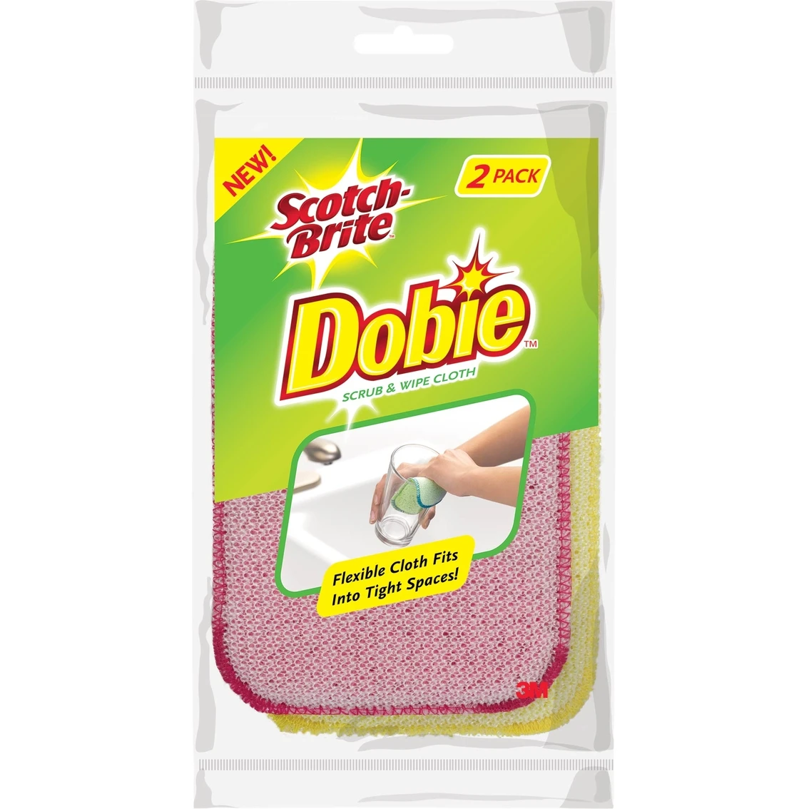 New ???? 3M Scotch-Brite Dobie Scrub & Wipe Cloth 2 Pk. ???? 1 New ???? 3M Scotch-Brite Dobie Scrub & Wipe Cloth 2 Pk. ????