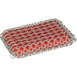Outlet ???? Lodge Chainmail Scrubbing Pad, Red ⌛
