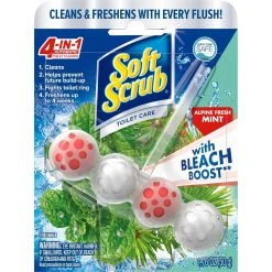 Promo ⌛ Soft Scrub 4-In-1 Toilet Care With Bleach Alpine Fresh Rim Hanger 🛒
