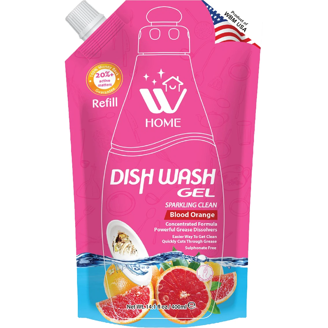 Best deal ???? WBM Home Blood Orange Liquid Dishwashing Soap Refill 400ml ???? 1 Best deal ???? WBM Home Blood Orange Liquid Dishwashing Soap Refill 400ml ????
